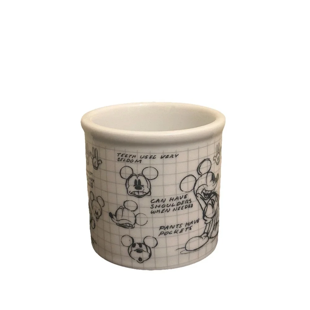 Disney Sketchbook Mickey Mouse Covered Sugar Bowl and Creamer Set‎